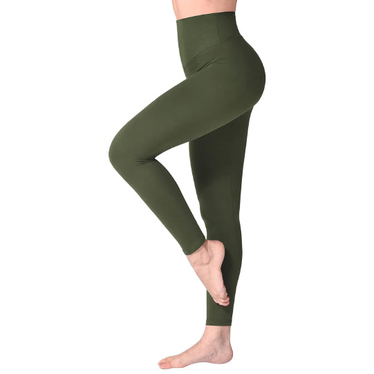 High Waisted Leggings - Armygreen